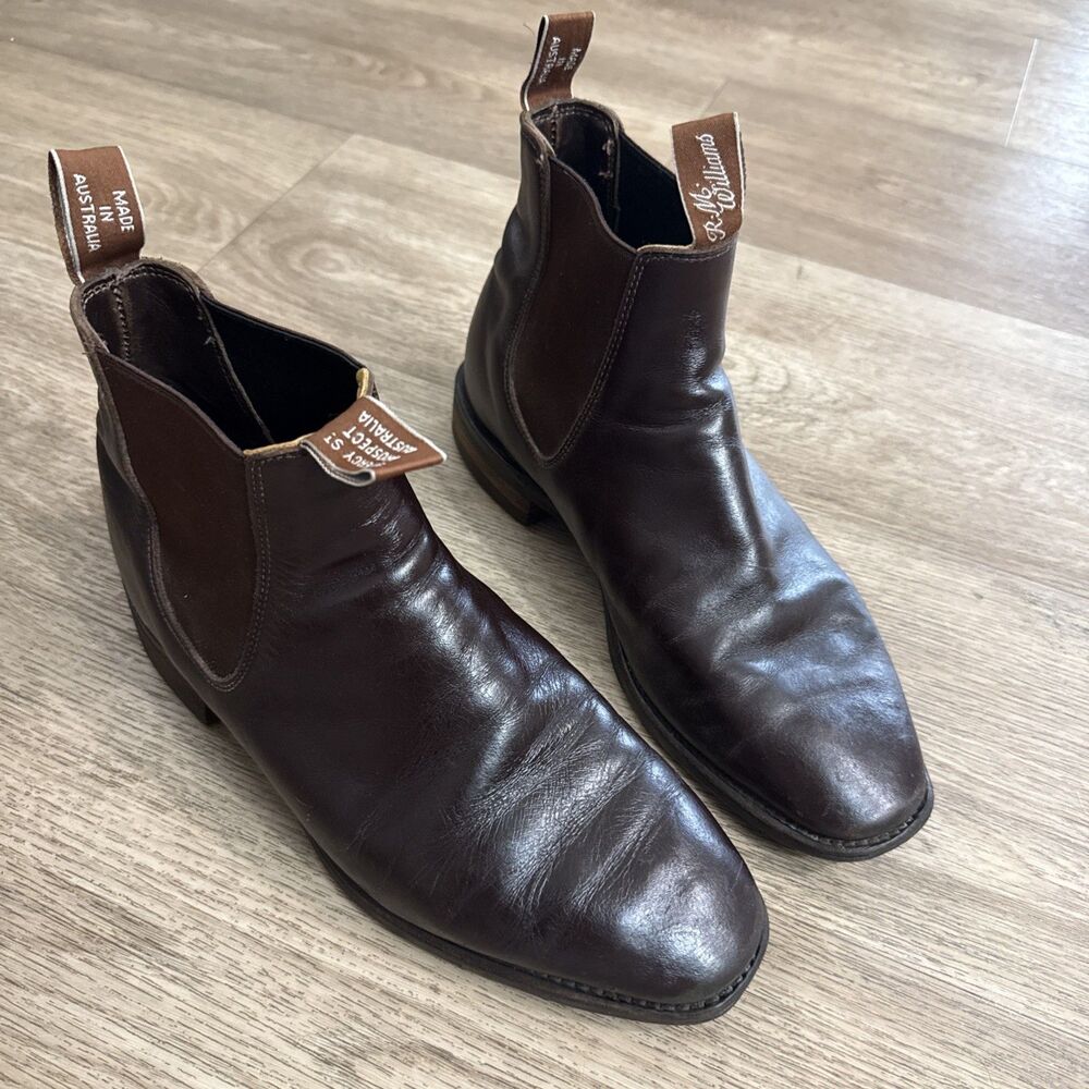 Vintage RM Williams Percy St Brown Chelsea Boots AU 8.5 G US 9.5 (READ)